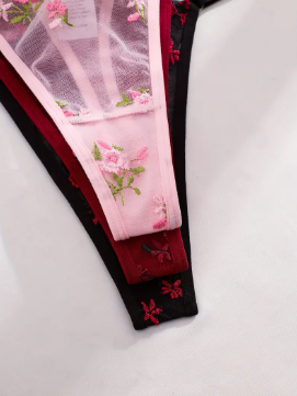 Conjunto bordado floral - Autumn Flame