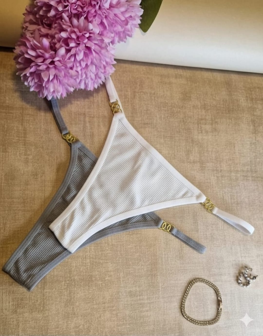 Tangas - Glow Kiss (prim/ver) Blanco-Gris claro