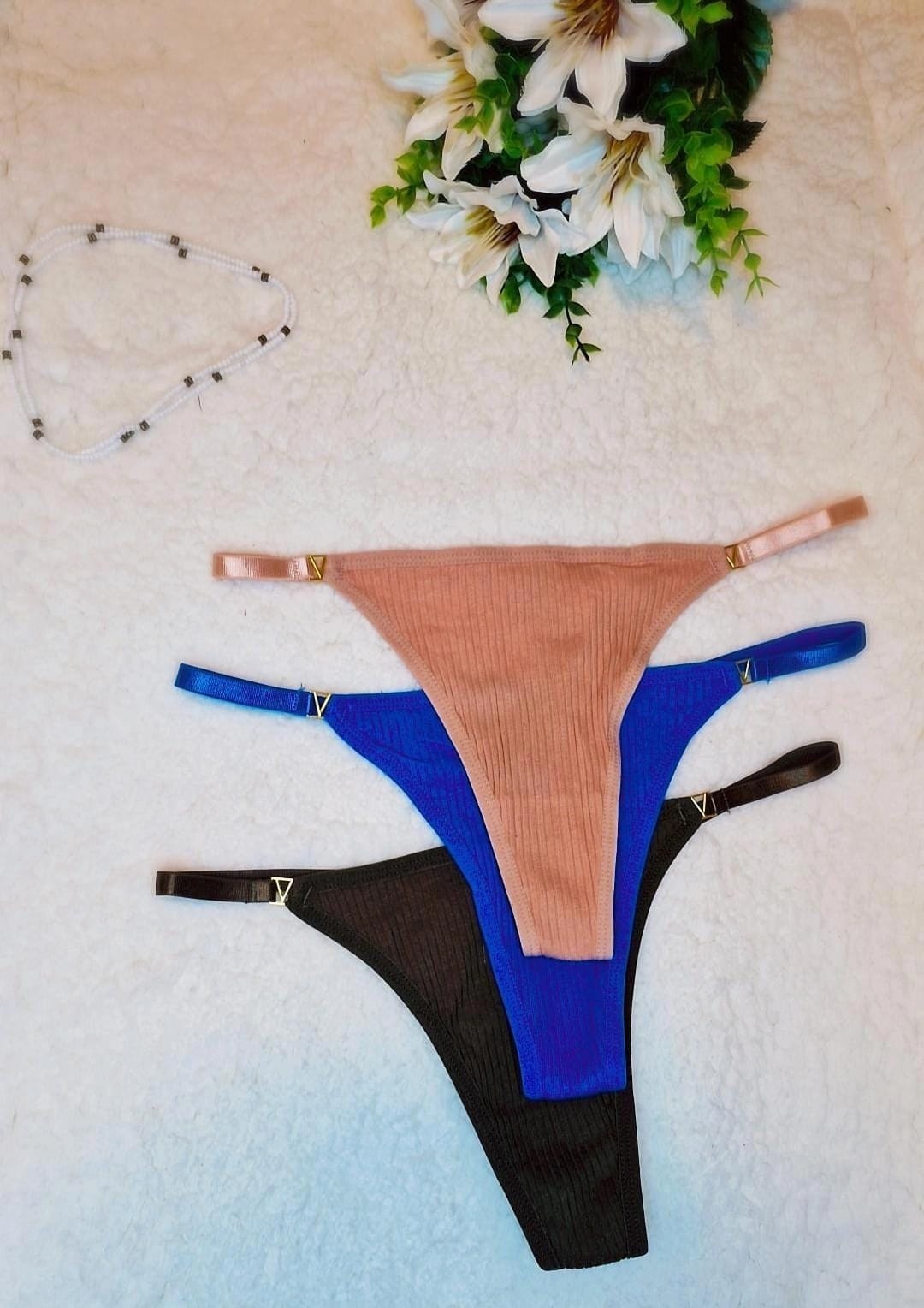 Tangas Low & Lovely - Suaves. Salmon - Azul - Negro